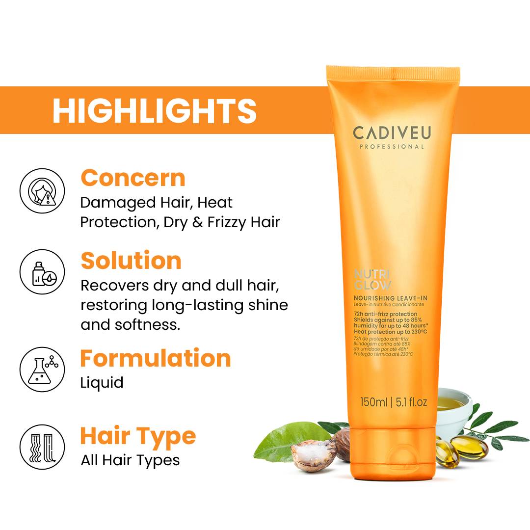 CADIVEU Nutri Glow Cream Leave - In (150ml) - Image 3 - Buy from Indicrest