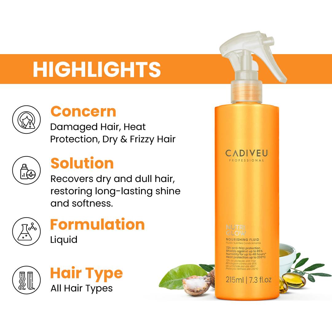 CADIVEU Nutri Glow Fluid Leave (215ml) - Image 3 - Buy from Indicrest