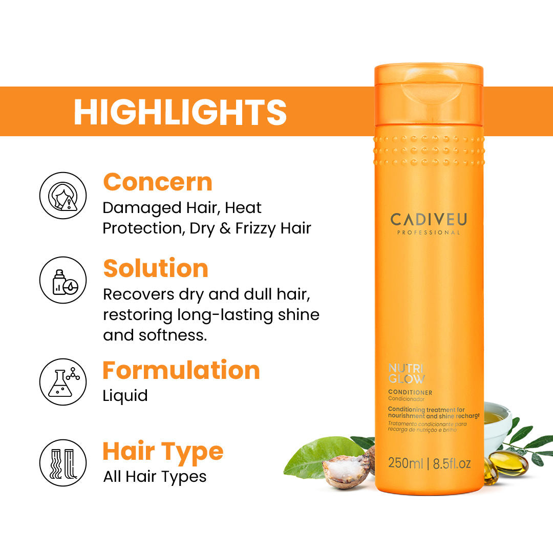CADIVEU Nutri Glow Nourishing Conditioner (250ml) - Image 3 - Buy from Indicrest