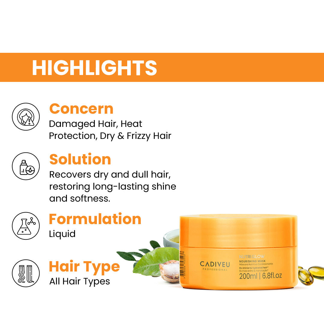 CADIVEU Nutri Glow Nourishing Mask (200ml) - Image 3 - Buy from Indicrest