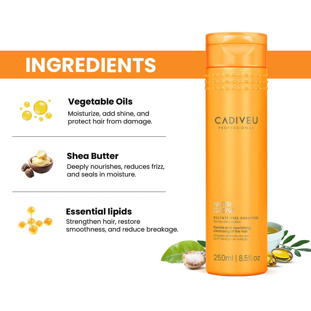 CADIVEU Nutri Glow Sulfate - Free Shampoo (250ml) - Image 2 - Buy from Indicrest
