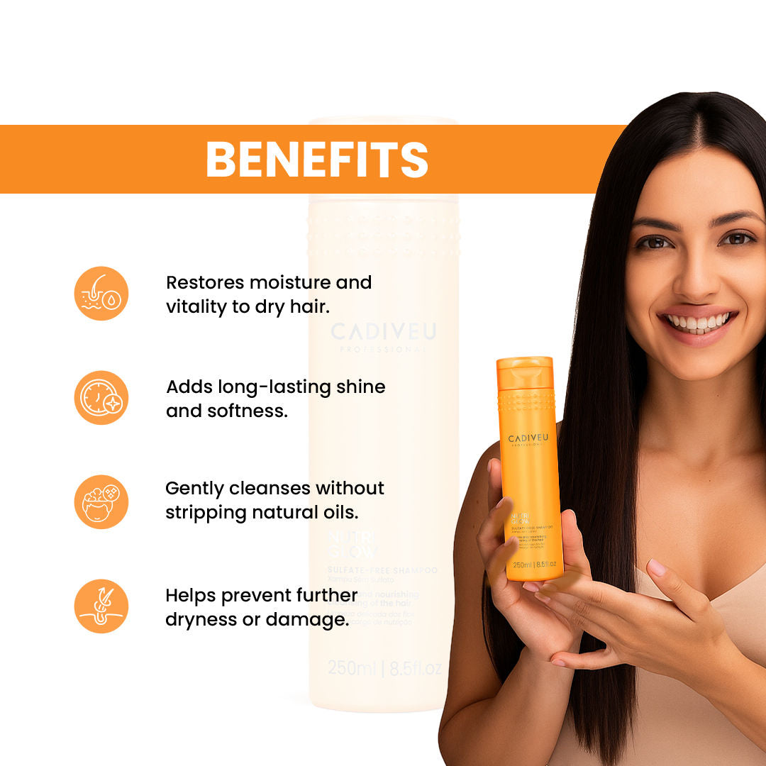 CADIVEU Nutri Glow Sulfate - Free Shampoo (250ml) - Image 4 - Buy from Indicrest