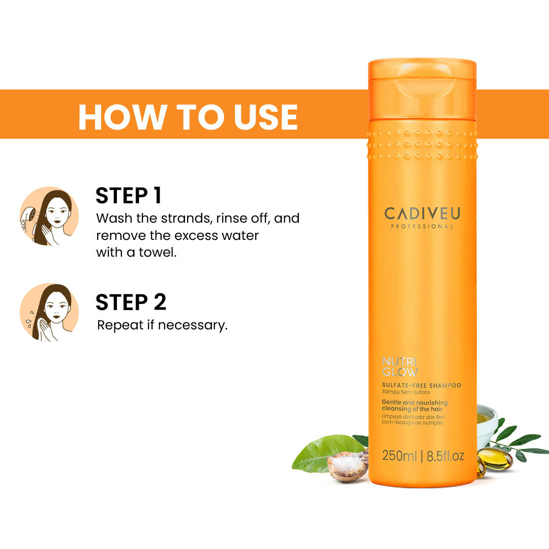 CADIVEU Nutri Glow Sulfate - Free Shampoo (250ml) - Image 5 - Buy from Indicrest
