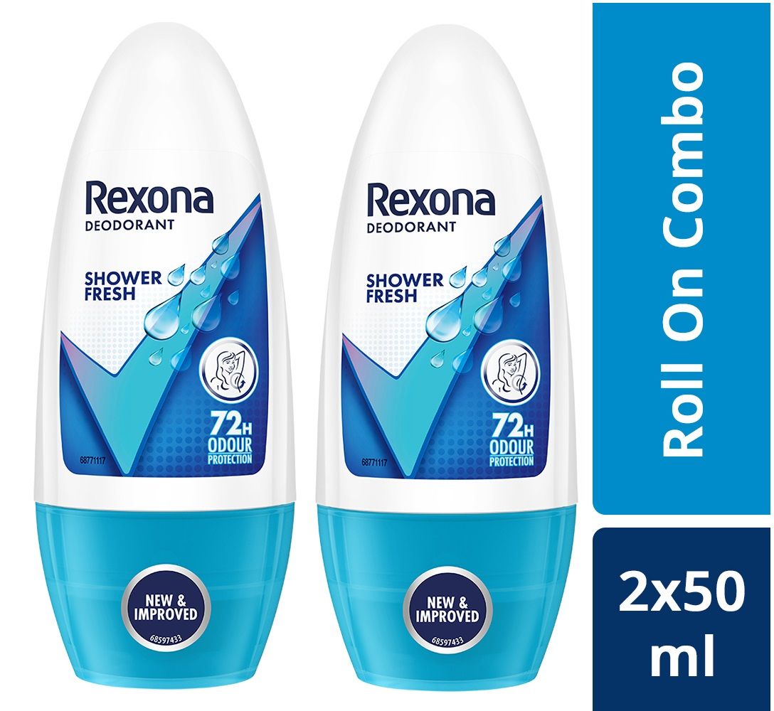 Rexona Shower Fresh Underarm Odour Protection Roll On Combo (Pack of 2) Buy at Indicrest