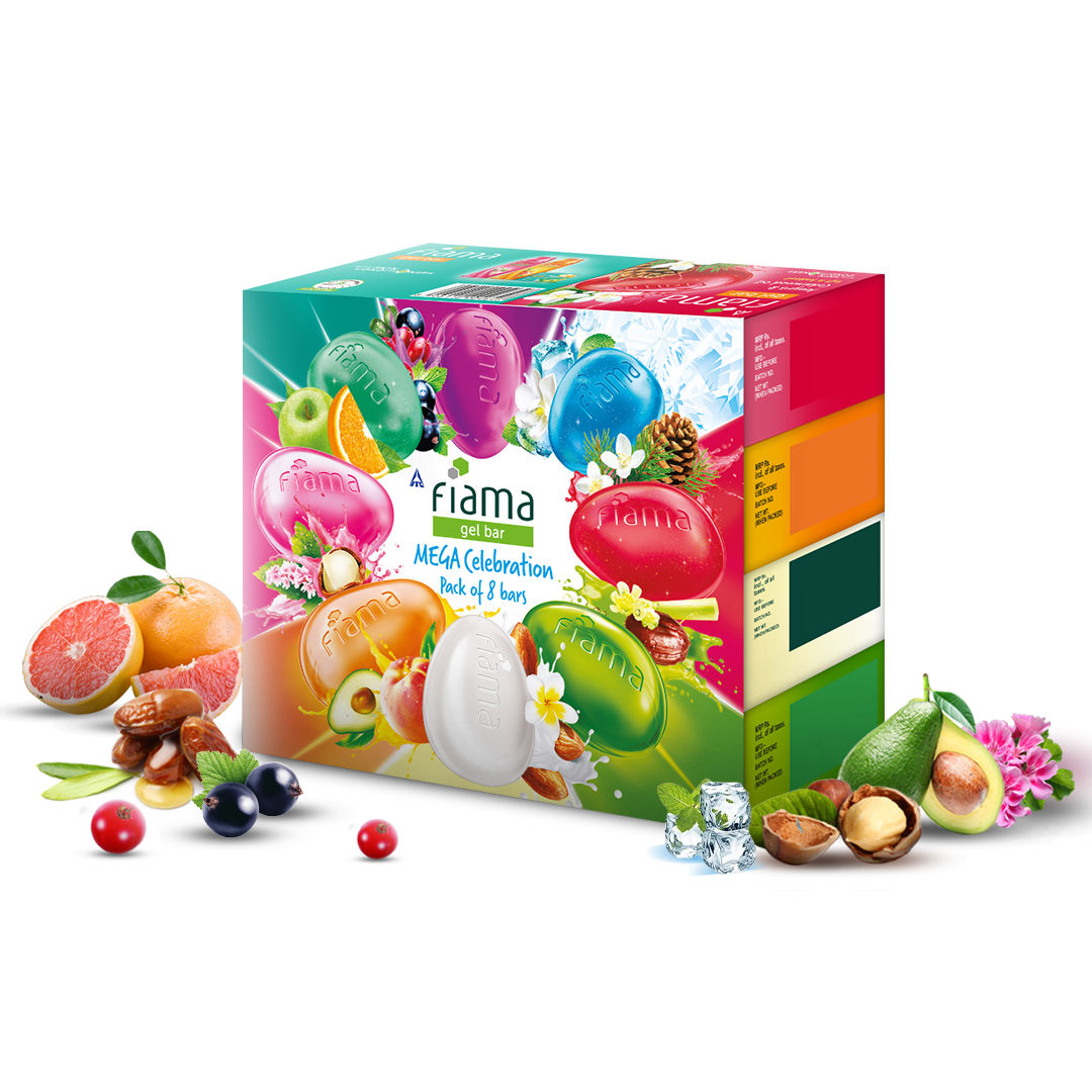 Fiama Gel Bar Mega Celebration Pack, Variety Pack, Safe On Skin (Pack of 8), 1 kg Buy at Indicrest Image 2