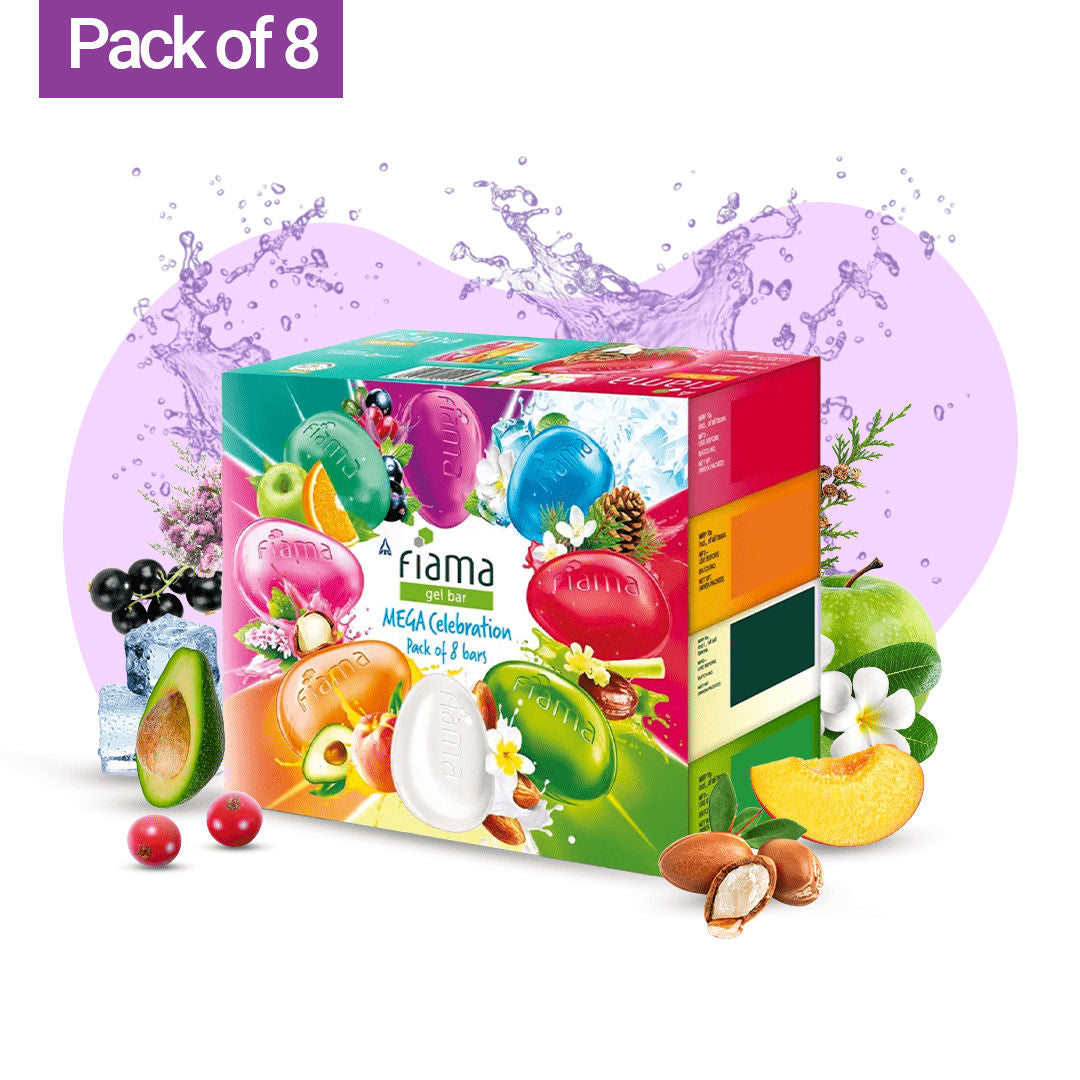 Fiama Gel Bar Mega Celebration Pack, Variety Pack, Safe On Skin (Pack of 8), 1 kg Buy at Indicrest Image 6