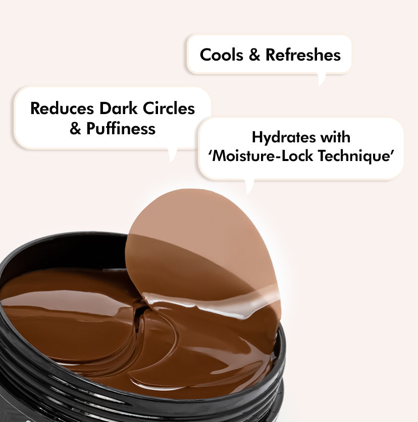 Mcaffeine Coffee Hydro gel Under Eye Patches with Caffeine & HA , 30 Pairs - Image 4 - Buy from Indicrest