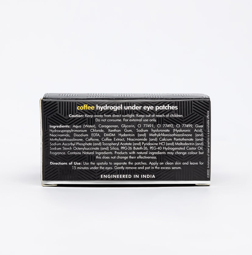Mcaffeine Coffee Hydro gel Under Eye Patches with Caffeine & HA , 30 Pairs - Image 7 - Buy from Indicrest