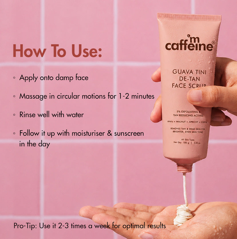 Mcaffeine Guava Tini De-Tan Face Scrub, 100g - Image 10 - Buy from Indicrest