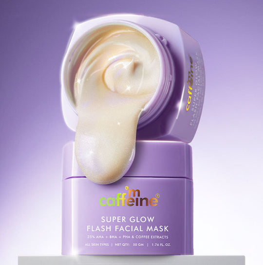 Mcaffeine Superglow Flash Facial 25% AHA+BHA+PHA Face Mask, 50g - Buy from Indicrest