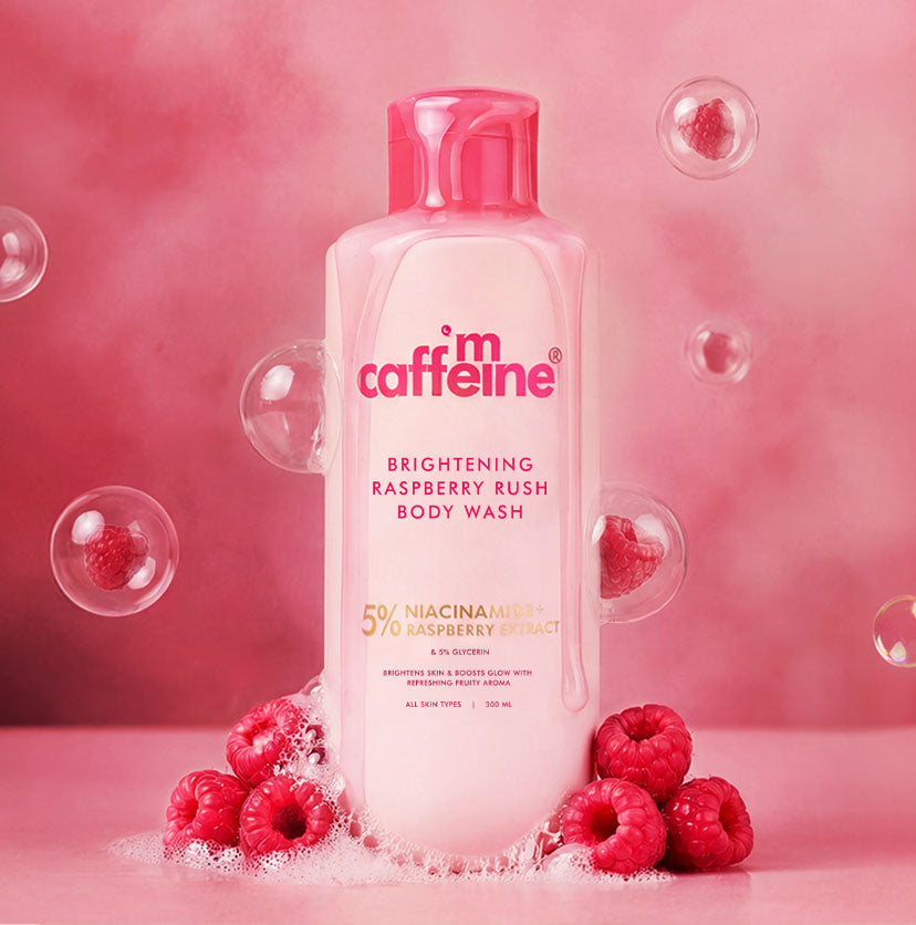 Mcaffeine Brightening Body Wash | 5% Niacinamide & Raspberry Extracts, 300ml - Buy from Indicrest