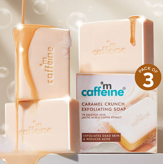 Mcaffeine 1% Salicylic & Lactic Acid Caramel Crunch Soap, 3 X 100g - Buy from Indicrest