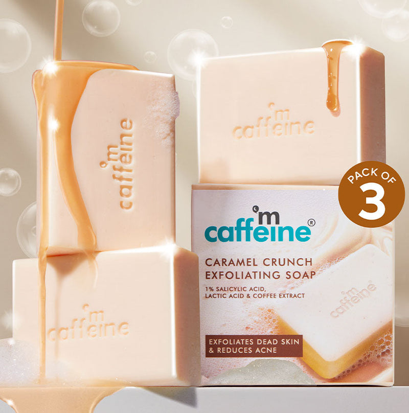 Mcaffeine 1% Salicylic & Lactic Acid Caramel Crunch Soap, 3 X 100g - Buy from Indicrest
