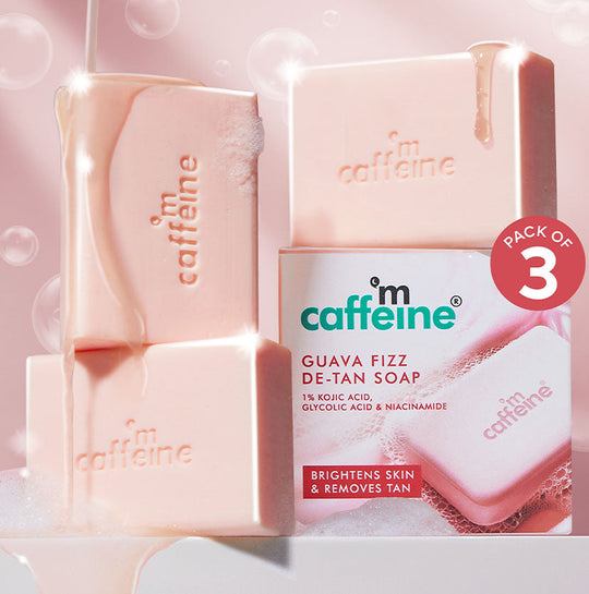 Mcaffeine 1% Kojic Acid & glutathione guava Fizz Soap, 3 X 100g - Buy from Indicrest