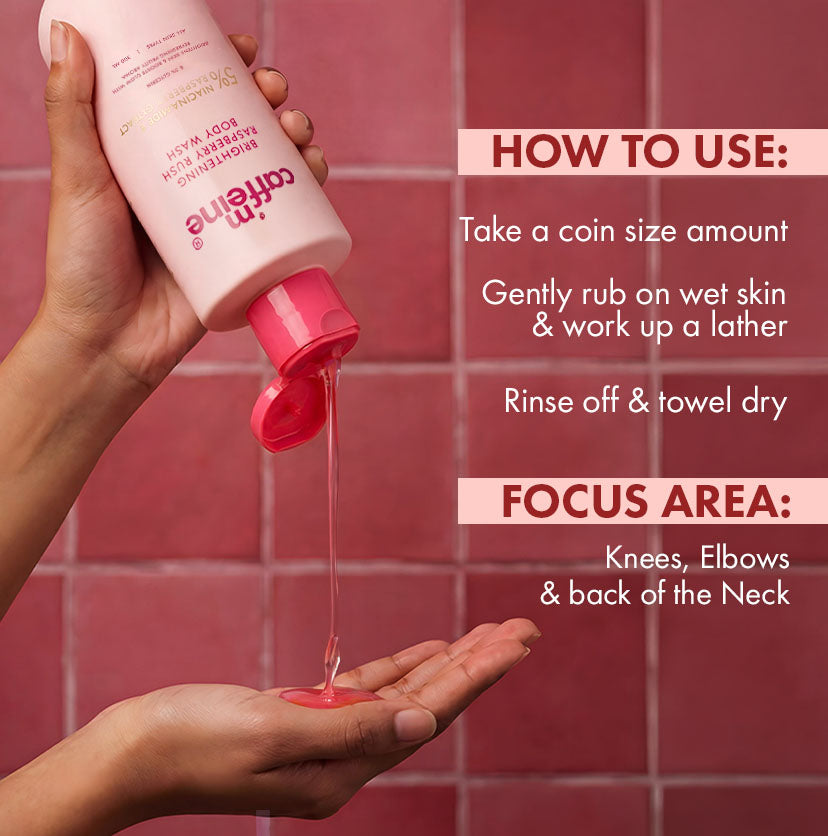Mcaffeine Brightening Body Wash | 5% Niacinamide & Raspberry Extracts, 300ml - Image 6 - Buy from Indicrest