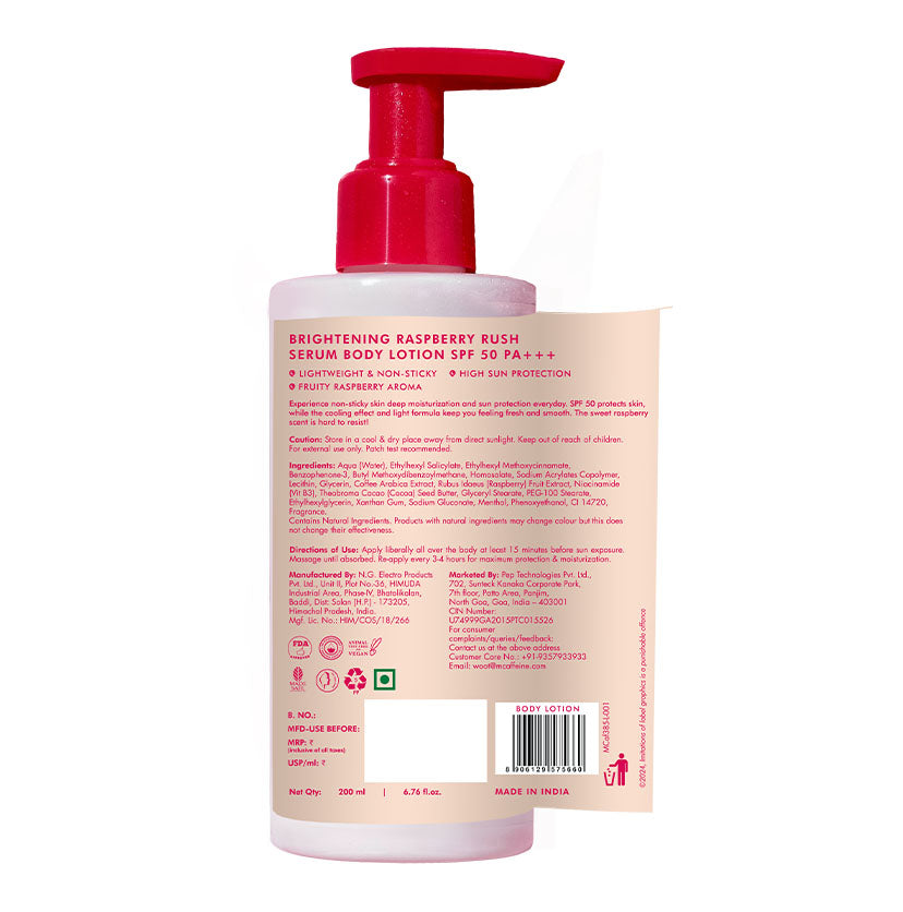 Mcaffeine Brightening Sunscreen SPF 50 PA+++ Lotion, 200ml - Image 10 - Buy from Indicrest
