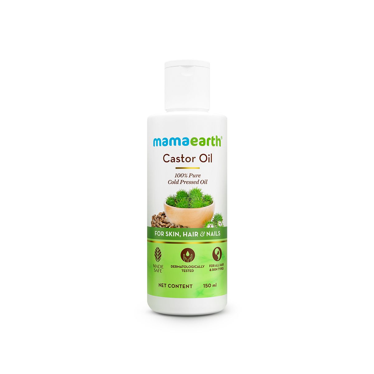 Mamaearth Castor Oil with 100% Pure Cold Pressed Castor Oil For Skin, Hair & Nails, 150ml - Image 6 - Buy from Indicrest