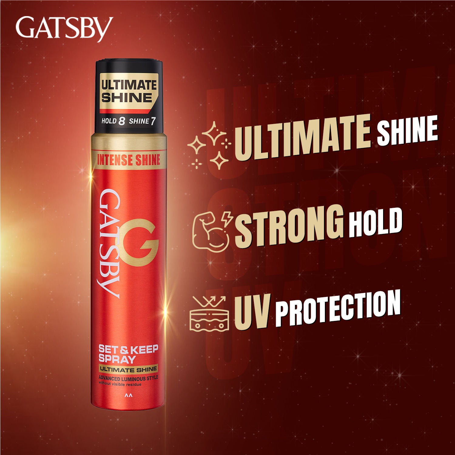 Gatsby Japan's No. 1 Set & Keep Hair Spray - Ultimate Shine, 250ml Buy at Indicrest Image 5