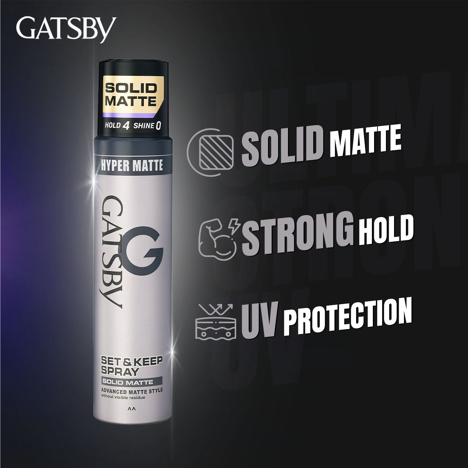Gatsby Japan's No. 1 Set & Keep Hair Spray - Solid Matte, 250ml Buy at Indicrest Image 4
