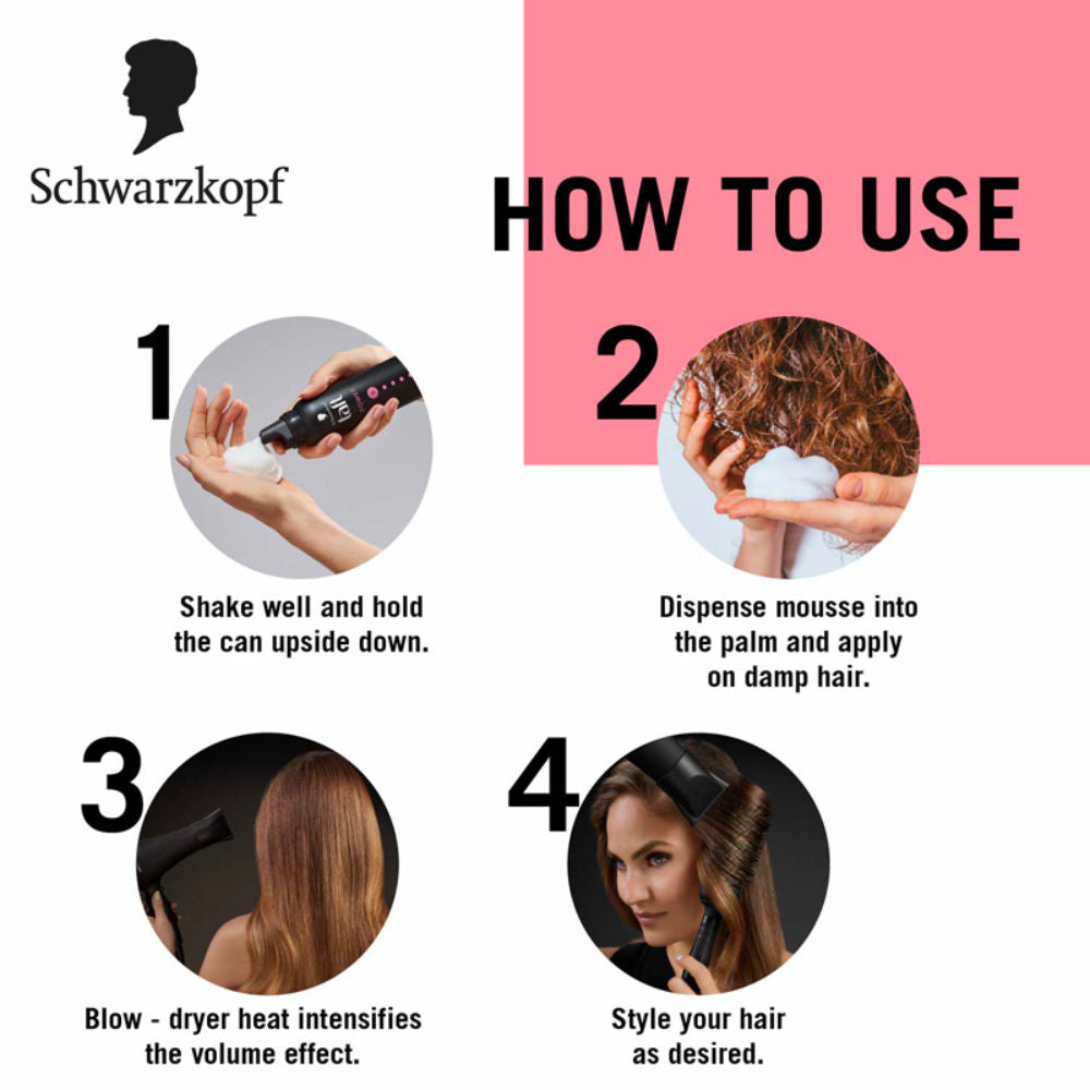 Schwarzkopf TAFT Power Hold 5 Hair Mousse To Controls Frizz, Lasts 24 Hours With No Stickiness, 200ml Buy at Indicrest Image 4