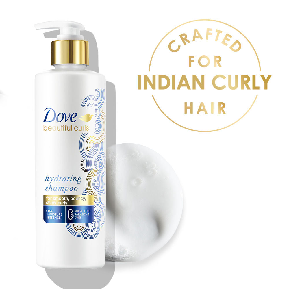 Dove Beautiful Curls Sulphate Free Hydrating Shampoo, With Tri-Moisture Essence For, Bouncy Curls, 380ml Buy at Indicrest