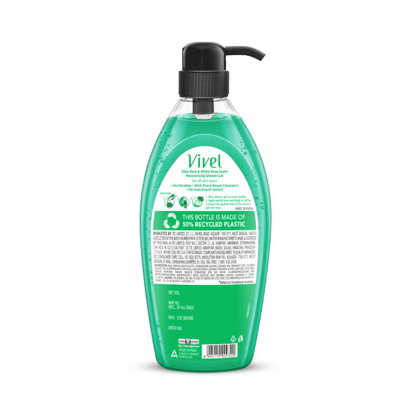 Vivel Aloe Vera & White Rose Scent Moisturizing Shower Gel, 895ml Buy at Indicrest Image 7