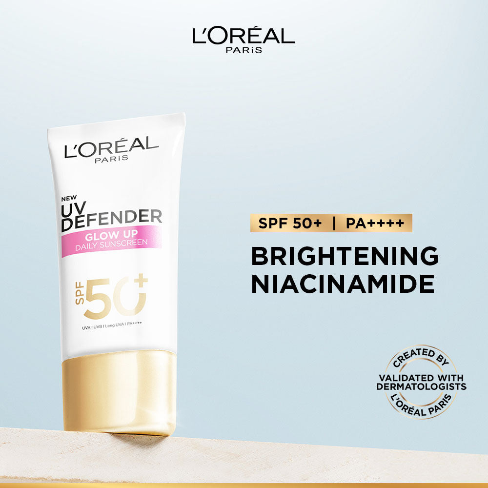 L'Oreal Paris UV Defender Serum Protector Sunscreen With SPF 50+ PA++++ Bright & Clear, 50ml Buy at Indicrest Image 2