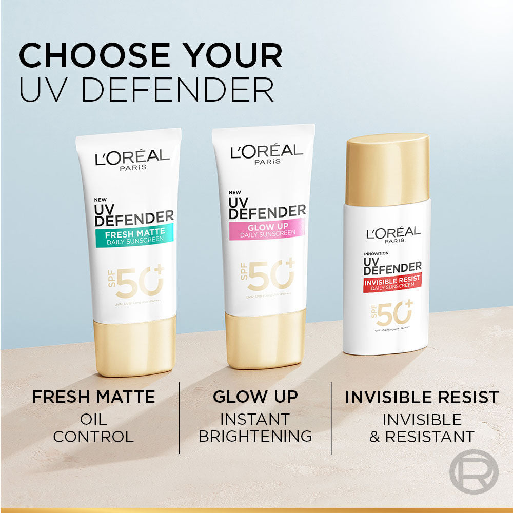 L'Oreal Paris UV Defender Serum Protector Sunscreen With SPF 50+ PA++++ Bright & Clear, 50ml Buy at Indicrest Image 8