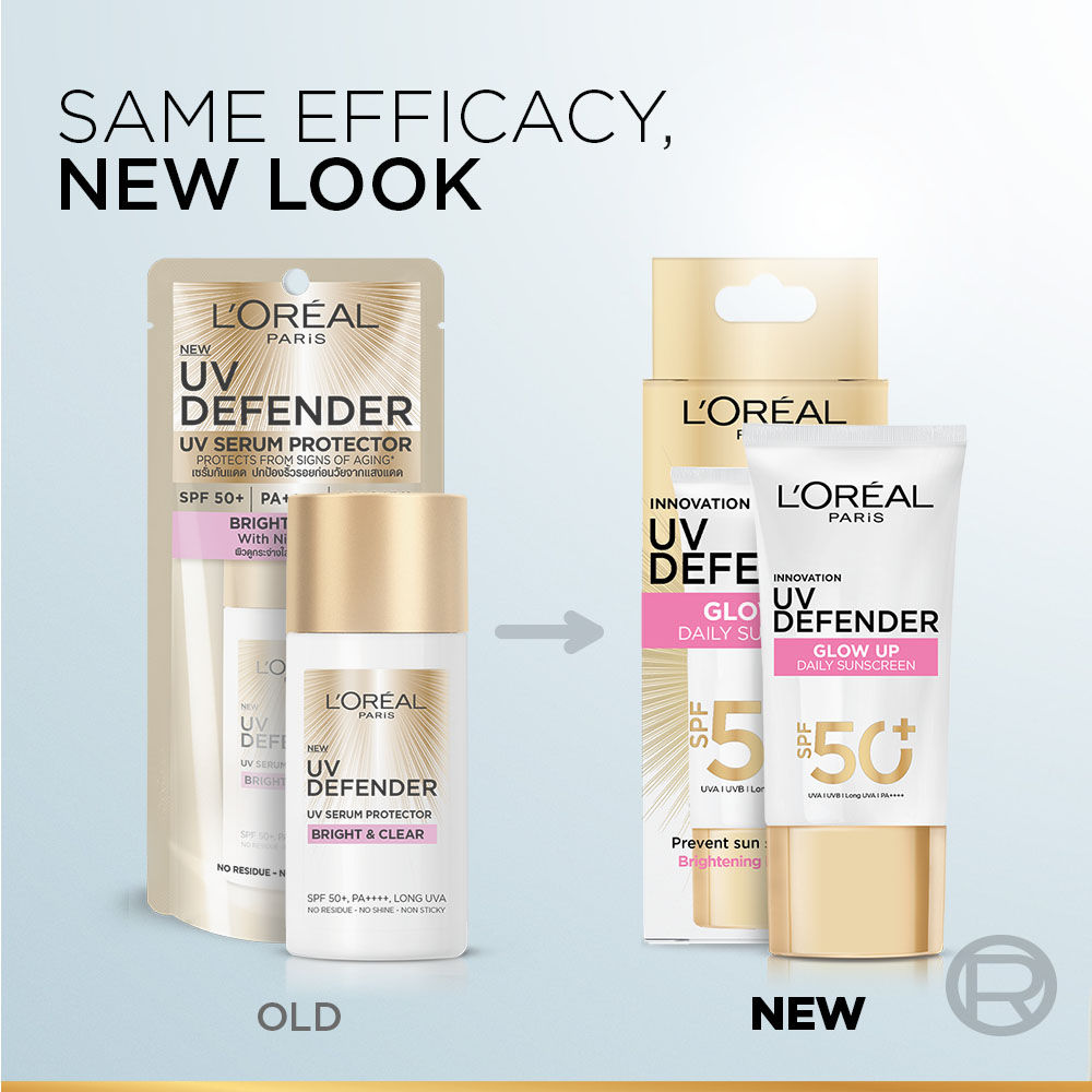 L'Oreal Paris UV Defender Serum Protector Sunscreen With SPF 50+ PA++++ Bright & Clear, 50ml Buy at Indicrest Image 9