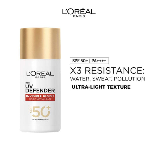 L'Oreal Paris UV Defender Invisible Resist Daily Sunscreen SPF 50+ PA++++, 50ml Buy at Indicrest