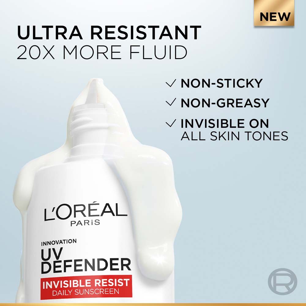 L'Oreal Paris UV Defender Invisible Resist Daily Sunscreen SPF 50+ PA++++, 50ml Buy at Indicrest Image 3