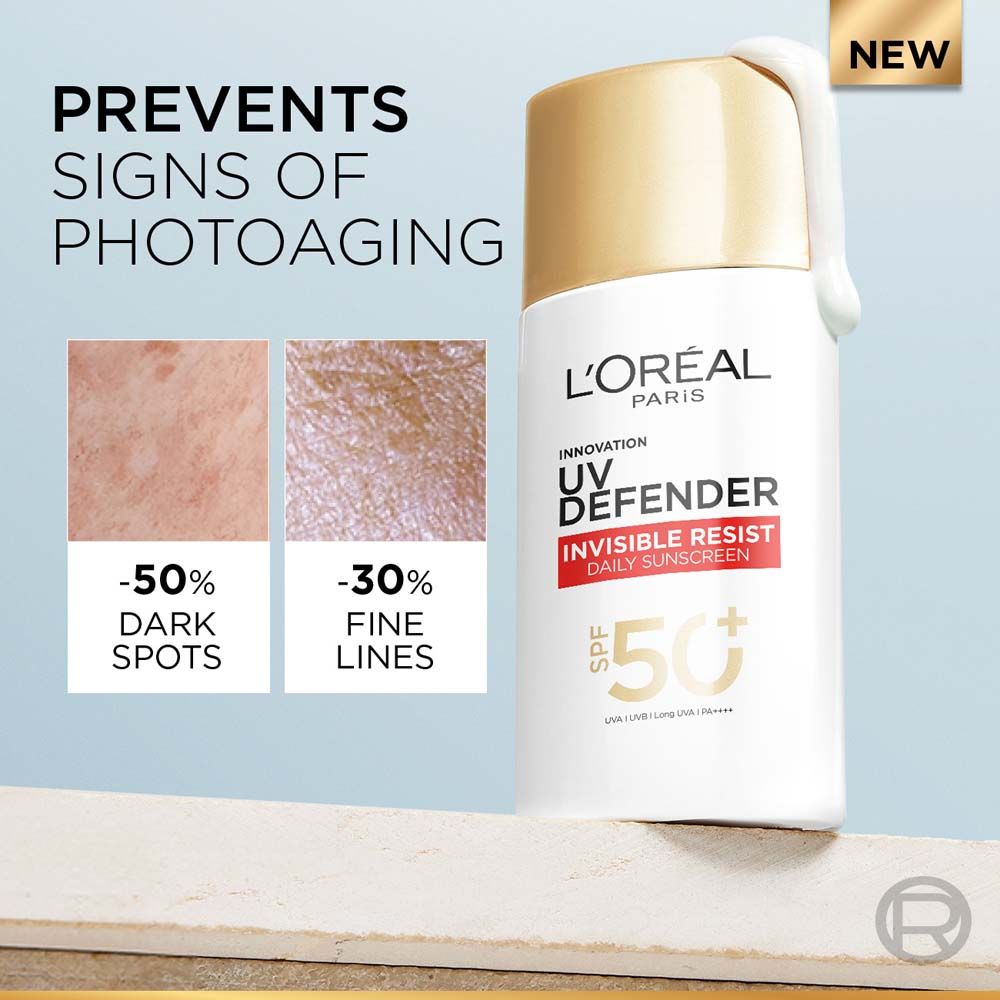 L'Oreal Paris UV Defender Invisible Resist Daily Sunscreen SPF 50+ PA++++, 50ml Buy at Indicrest Image 4