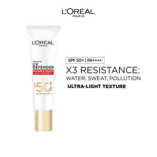 L'Oreal Paris UV Defender Invisible Resist Daily Sunscreen SPF 50+ PA++++, 30ml Buy at Indicrest