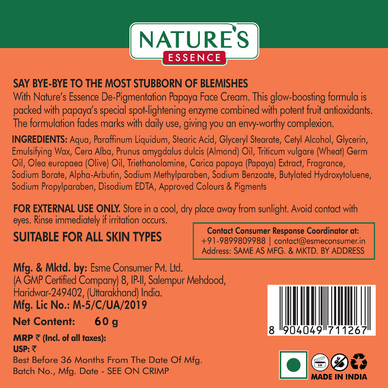 Nature's Essence Flawless Face Cream Papaya, 60g Buy at Indicrest Image 6
