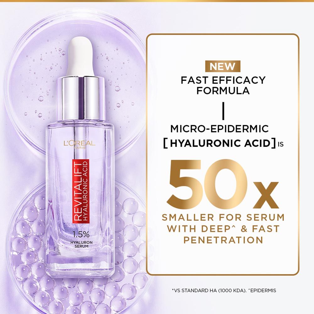 L'Oreal Paris Revitalift Hydrating Acid With 1.5 % Hyaluronic Peplumping Serum, 15ml Buy at Indicrest Image 2