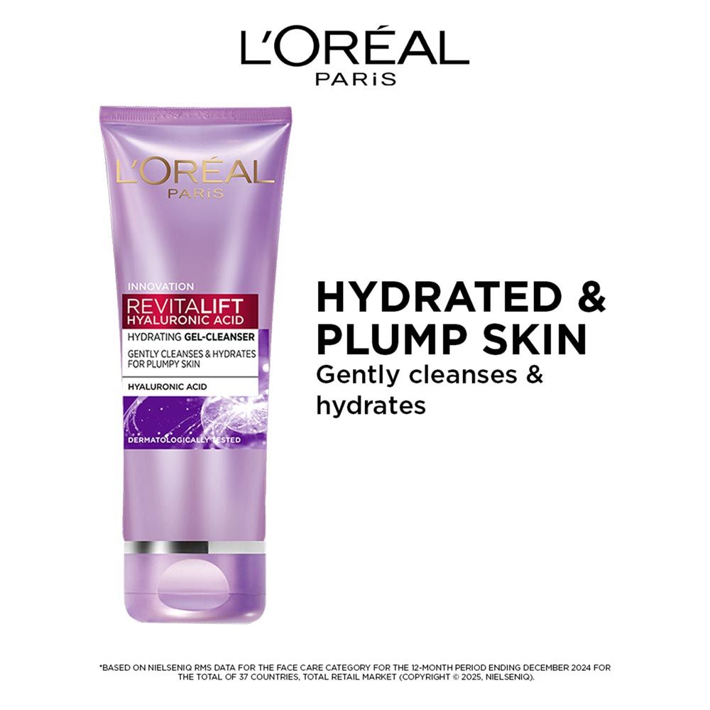 L'Oreal Paris Revitalift Gel Cleanser, For Fresh, Hydrated & Youthful Skin, with Hyaluronic Acid, 50ml Buy at Indicrest