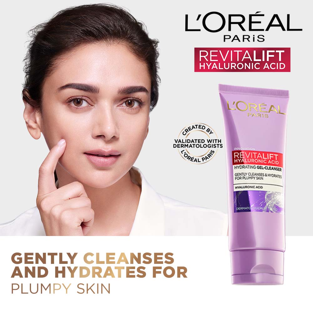 L'Oreal Paris Revitalift Gel Cleanser, For Fresh, Hydrated & Youthful Skin, with Hyaluronic Acid, 100ml Buy at Indicrest Image 2