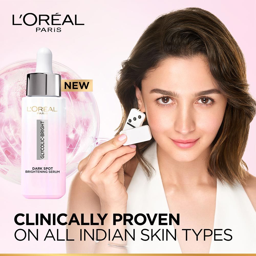 L'Oreal Paris Glycolic Bright 8% [Melasyl + Niacinamide] Face Serum for Brightening Dark Spots, 15ml Buy at Indicrest Image 2