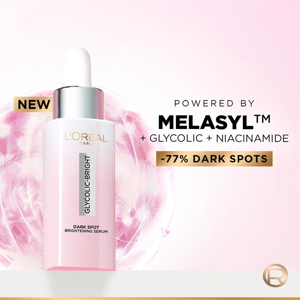 L'Oreal Paris Glycolic Bright 8% [Melasyl + Niacinamide] Face Serum for Brightening Dark Spots, 30ml Buy at Indicrest Image 10