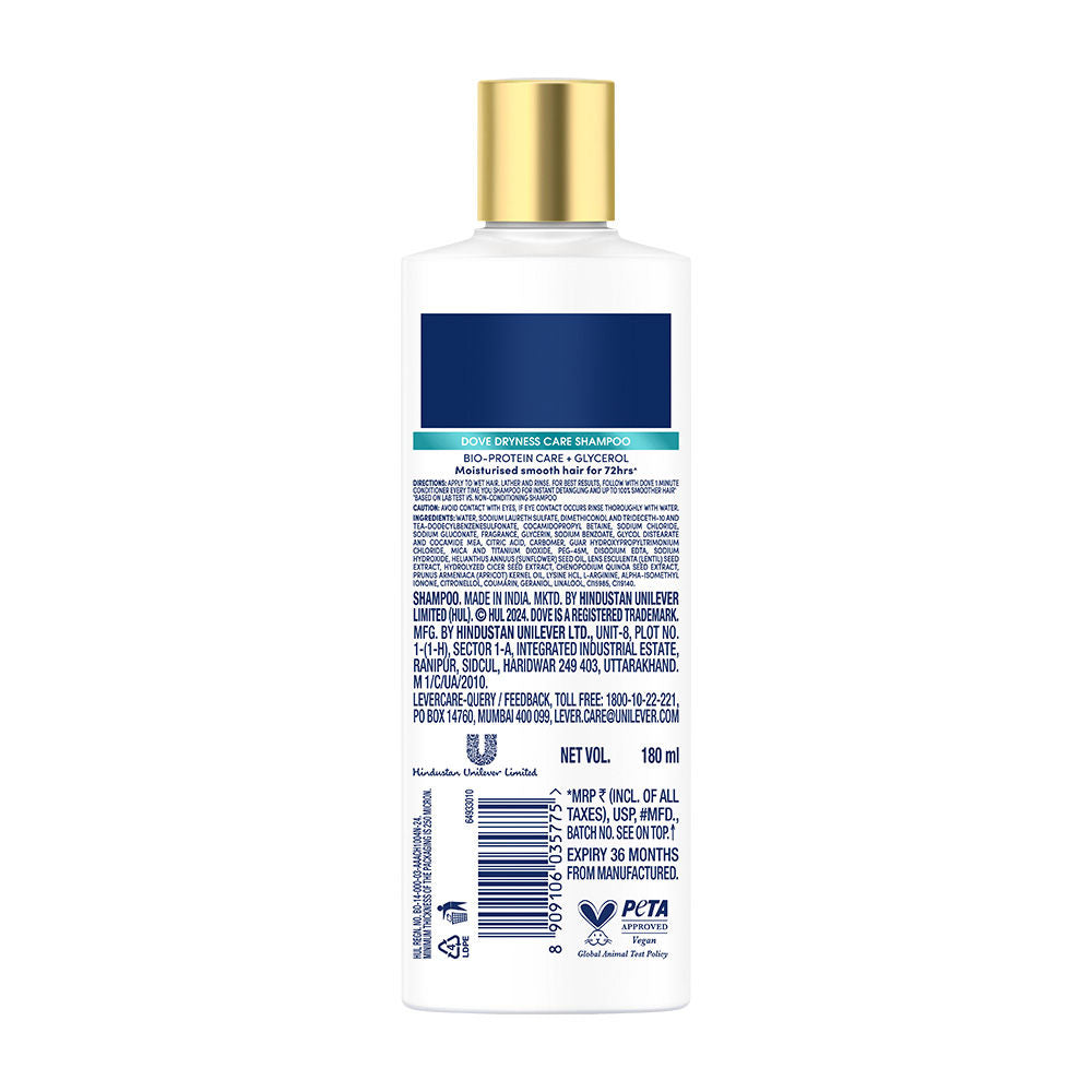 Dove Dryness Care Shampoo For Very Dry Hair, 180ml Buy at Indicrest Image 9