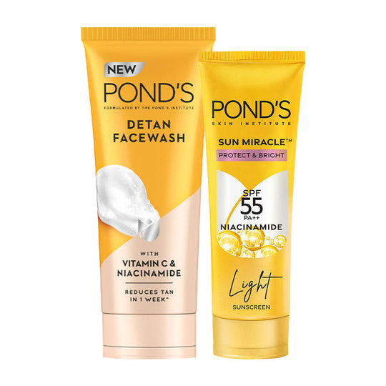 Pond’s Sunscreen SPF 50 + Detan Facewash Combo Buy at Indicrest