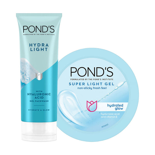 Pond’s Super Light Gel Moisturizer & Hydra Light Hyaluronic Acid Gel Facewash Combo Buy at Indicrest