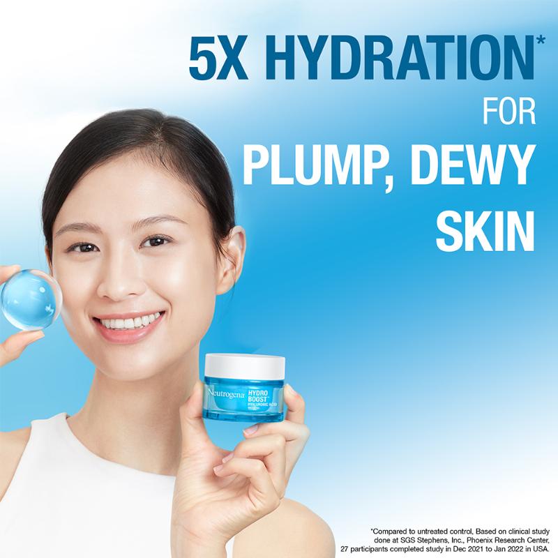 Neutrogena AM PM Routine Hydro Boost Hyaluronic Acid Water Gel 72 Hr Hydration For Dry Skin, Water Gel 50g + Night Cream 50g