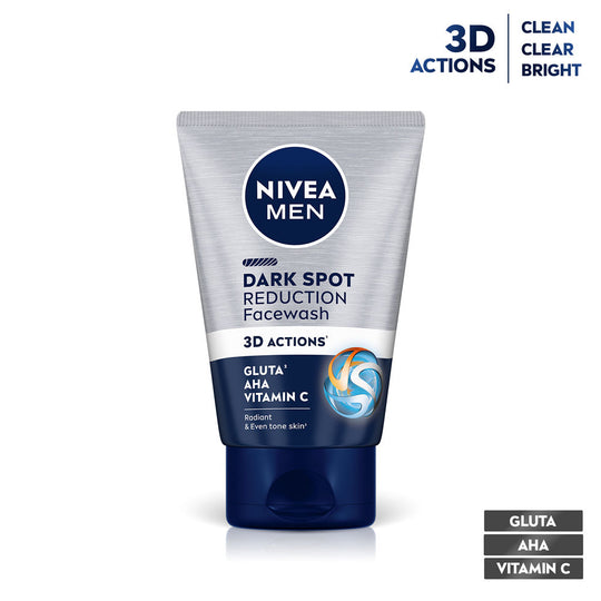 Nivea MEN Face Wash, Dark Spot Reduction, for Clean & Clear Skin with 10x Vitamin C Effect, 100g Buy at Indicrest