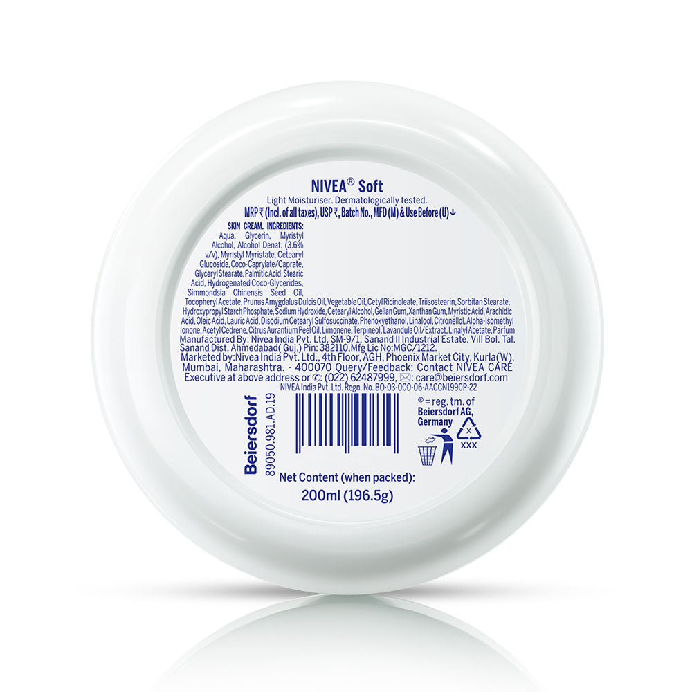Nivea Soft Vit E Light Non Sticky Face Moisturiser Cream Fresh & Hydrated Skin For All Skin Types, 200ml Buy at Indicrest Image 11