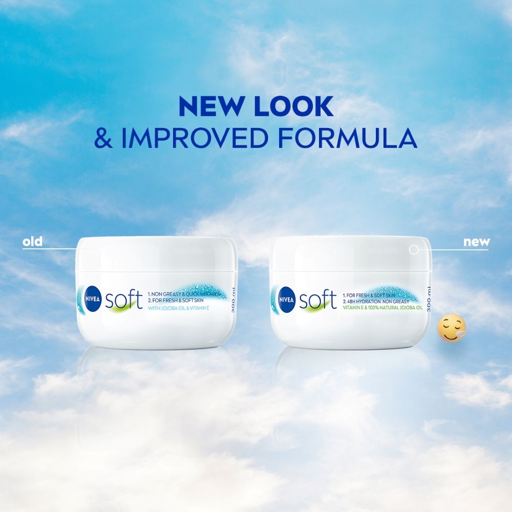 Nivea Soft Vit E Light Non Sticky Face Moisturiser Cream Fresh & Hydrated Skin For All Skin Types, 100ml Buy at Indicrest Image 10