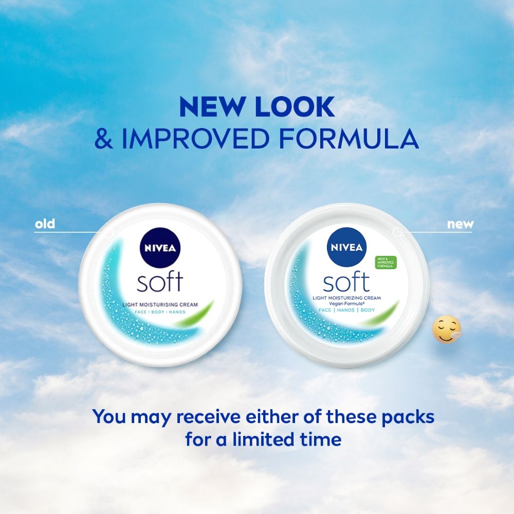 Nivea Soft Vit E Light Non Sticky Face Moisturiser Cream Fresh & Hydrated Skin For All Skin Types, 100ml Buy at Indicrest Image 9