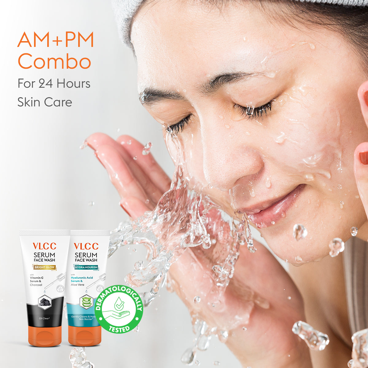 VLCC Vitamin C and Charcoal Serum Face Wash for AM and Aloe Vera Serum Face Wash for PM - Image 5 - Buy from Indicrest