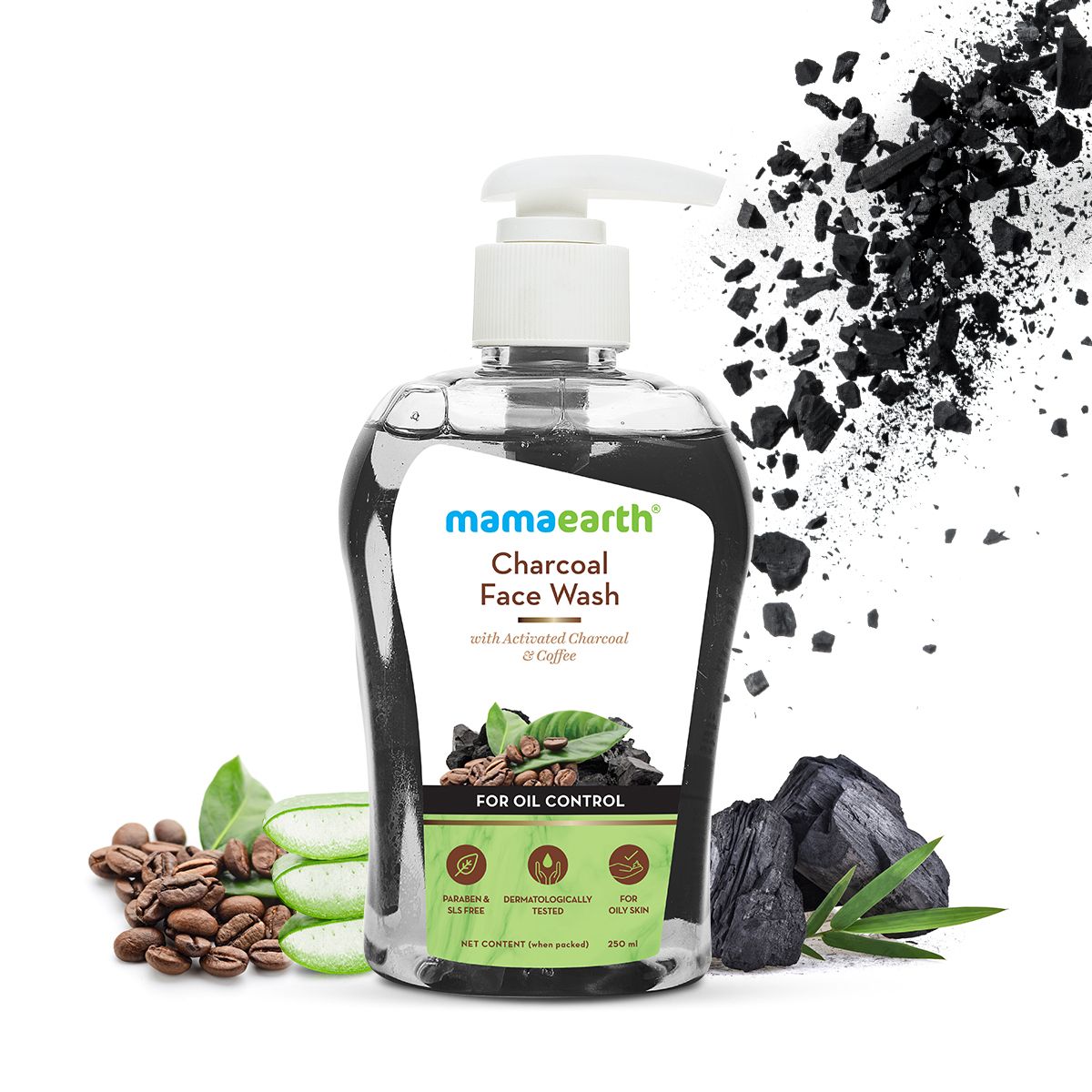 Mamaearth Charcoal Face Wash with Activated Charcoal and Coffee for Oil Control, 250ml - Buy from Indicrest