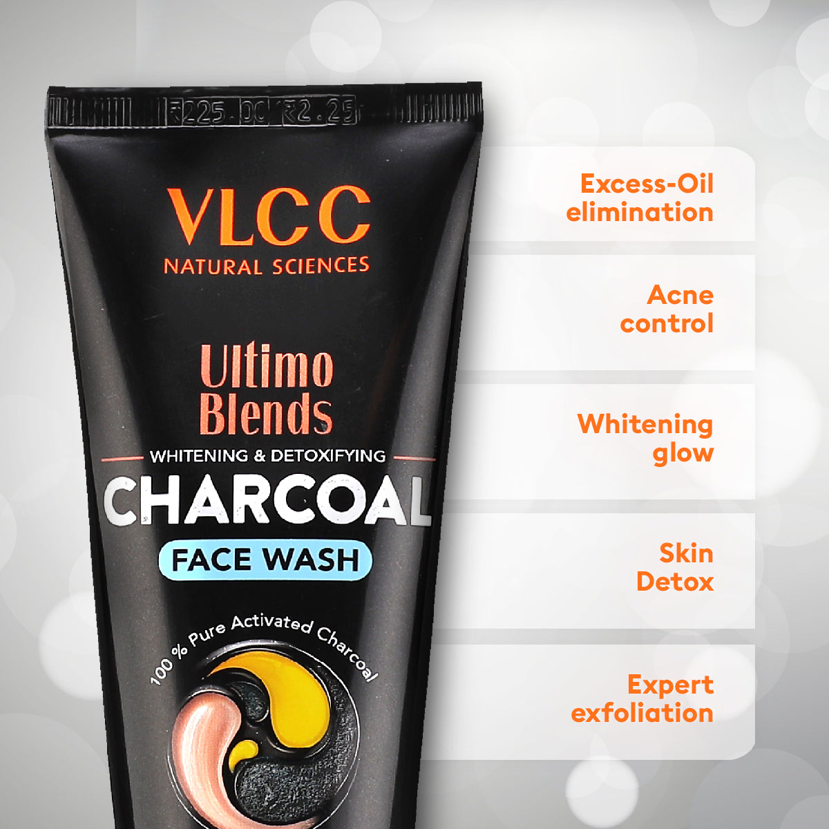 VLCC Ultimo Blends Charcoal Face Wash for Whitening and Detoxifying - 100 ml - Image 3 - Buy from Indicrest